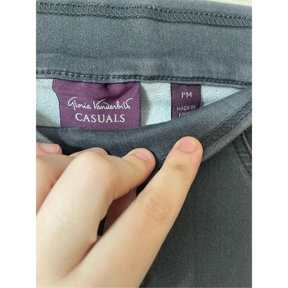 Gloria Vanderbilt PM Casual Gray Stretch Pant - Picture 2 of 3